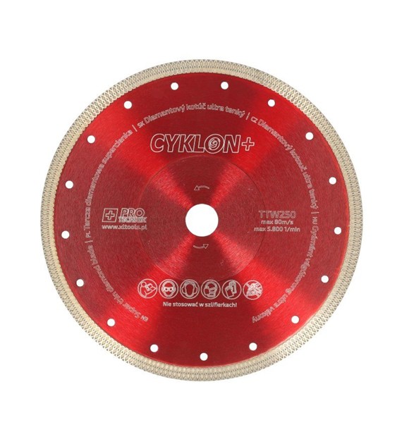 Tarcza diamentowa supercienka 250x10x2.0 25.4 gres