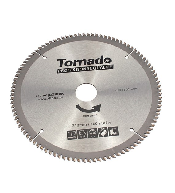 Piła tarczowa do aluminium 210mm, 100 zębów