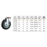 Koło 16cm podstawa obrotowa