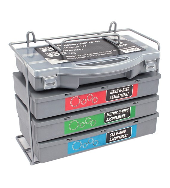 Oringi i uszczelki zestaw 900 el + organizer BOXX