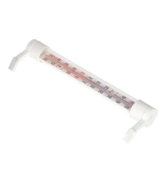 Termometr zaokienny PCV szklany 24cm biały