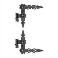 Zawias kątowy kuty JNS kpl 2-elem czarny 40x30x5cm