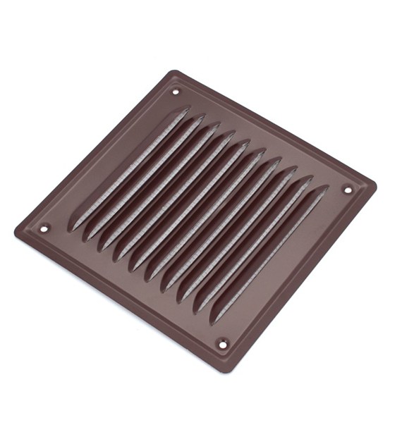 Kratka went metalowa skośna S 14x14 brąz+siatka