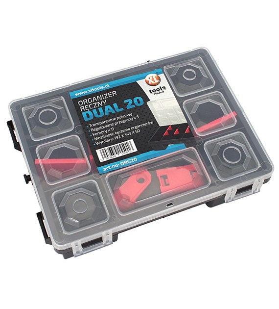 Organizer ręczny 19cm DUAL 11-komorowy