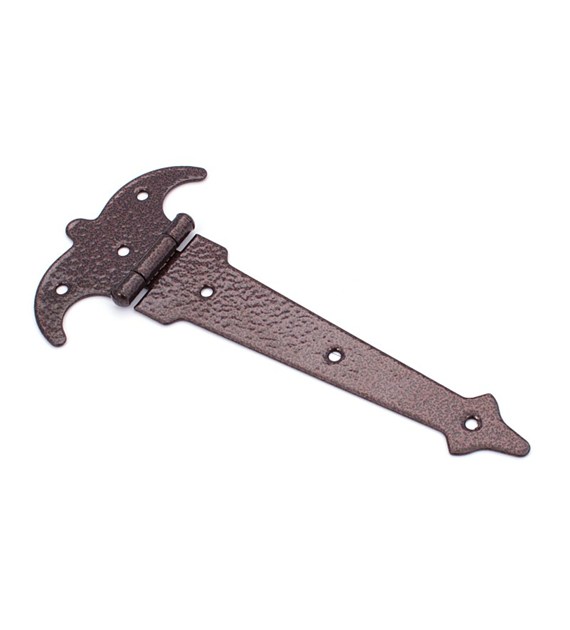 Zawias meblowy ZMU5 ozdobny asym 200mm stara miedź