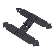 Zawias lekki LGT3 krzyżowy H 190x130mm czarny