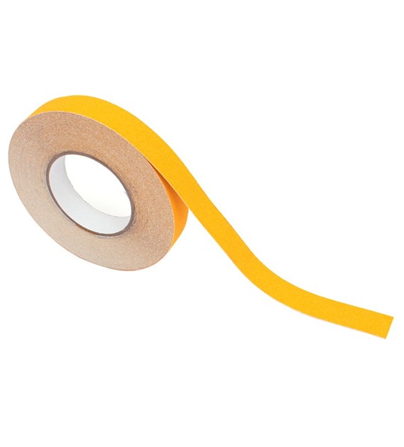 Taśma antypoślizgowa żółta  25mm x  18m samop EU
