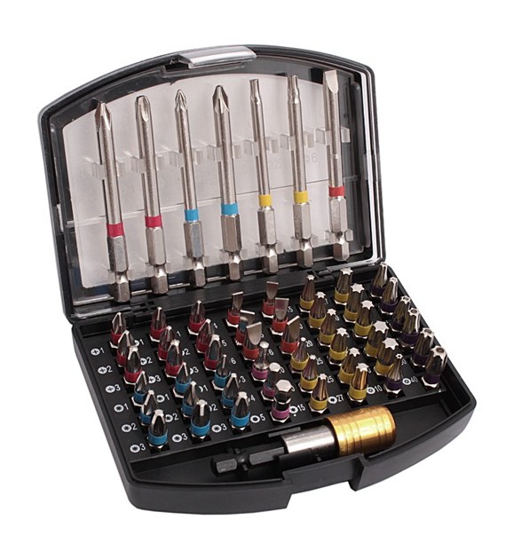 Końcówka BIT komplet 56szt Stal S2 PRO-TECHNIK