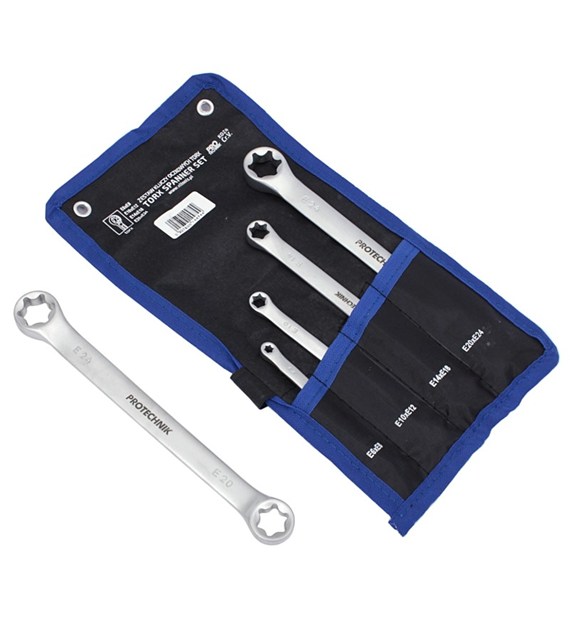 Klucz oczkowy kpl  4cz TORX E6-E24 CrV PRO-TECHNIK