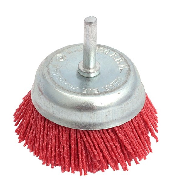 Szczotka ścierna PCV doczołowa z trzp  65mm