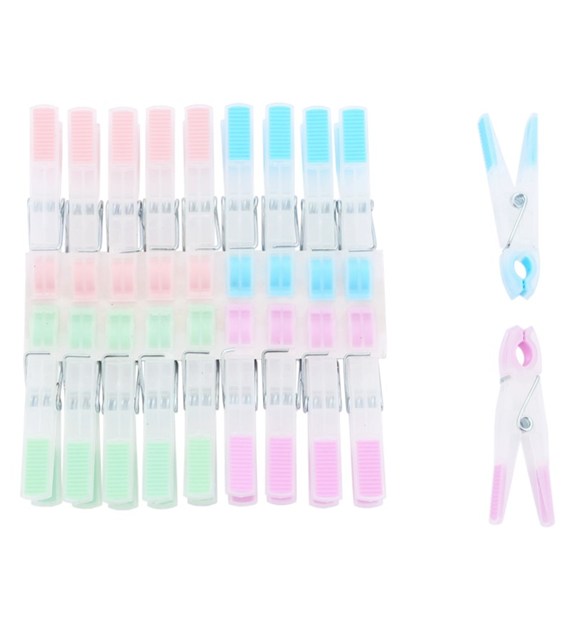 Klamerki spinacze podgumowane do bielizny 20szt