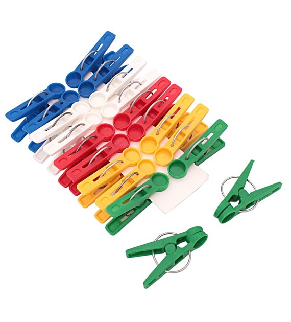 Klamerki spinacze do bielizny 20szt zaokrąglone