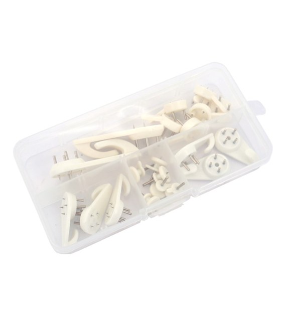 Wieszak plastikowy szpilkowy mix rozm box:20szt