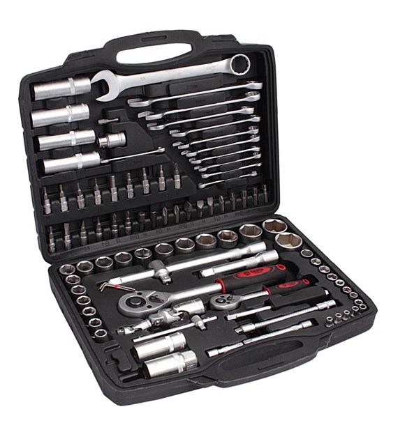 Klucze nasadowe w walizce  94cz + płasko oczkowe