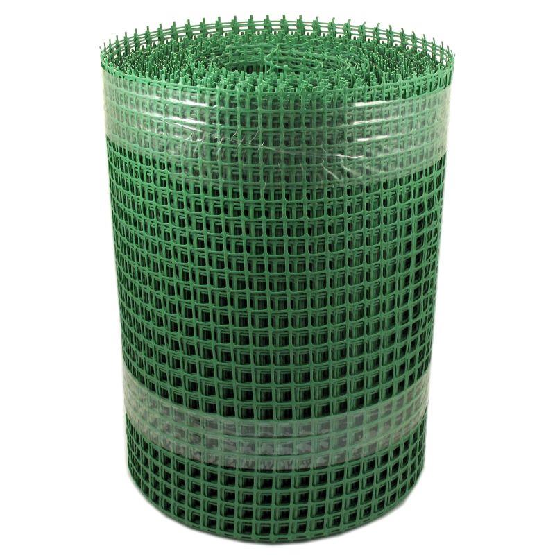 Siatka plastik 15x15mm 1.5m x50m bud/rab zielona