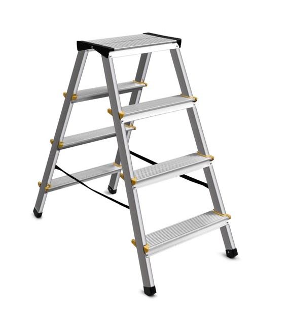 Drabina alu podest + 3 stop 2x4 81cm PRO+ DR3S