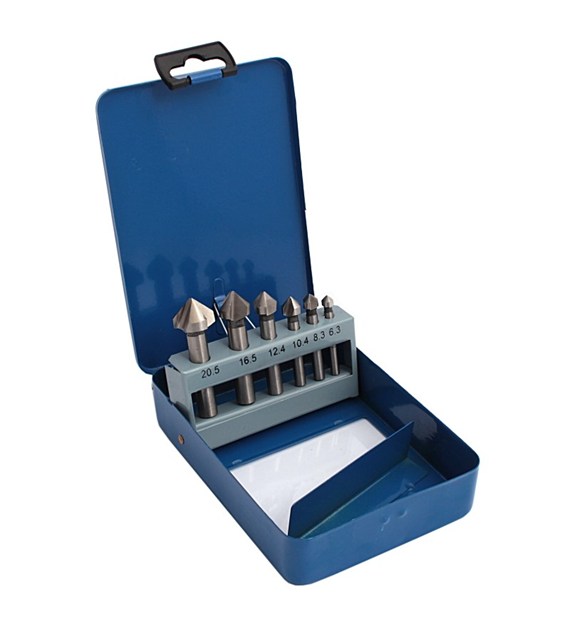 Pogłębiacz stożkowy fazownik zestaw 6el. metal box