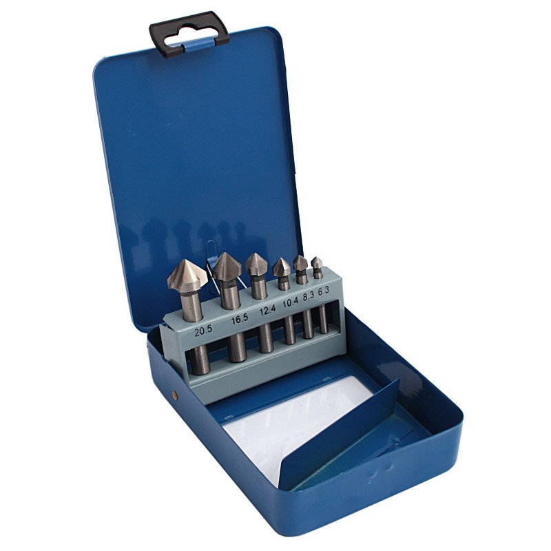 Pogłębiacz stożkowy fazownik zestaw 6el. metal box