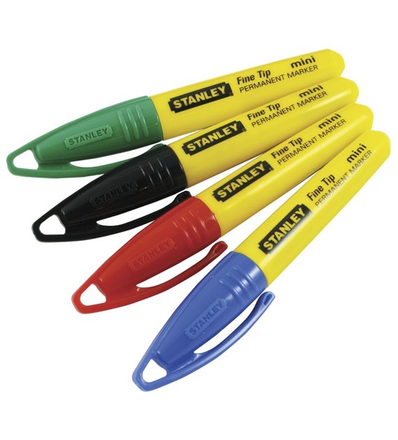 Marker STANLEY mini karta 4szt 4-kolory