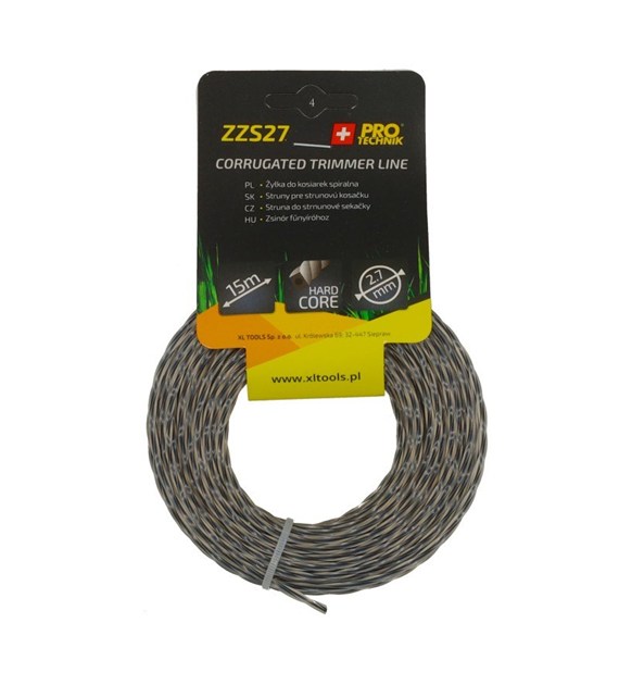 Żyłka do kos spal. spiralna 2.7mm/15m wzmoc. rdzeń