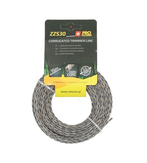 Żyłka do kos spal. spiralna 3.0mm/15m wzmoc. rdzeń