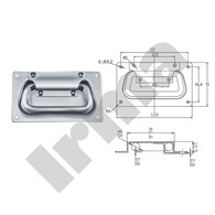 Uchwyt do skrzyń wpuszczany 120x70 XLJ215 chrom