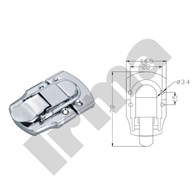 Zamek do skrzyń, walizek i kaset XLJ408 chrom 78mm