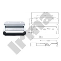Uchwyt do skrzyń nakładany 116x58*8mm chrom XLJ209