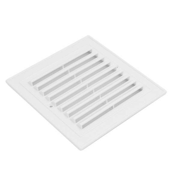 Kratka wentylacyjna skośna 14x14 plastik biała