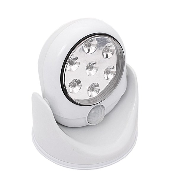Lampka z czujnikiem ruchu 7 LED  obracana 360° bat