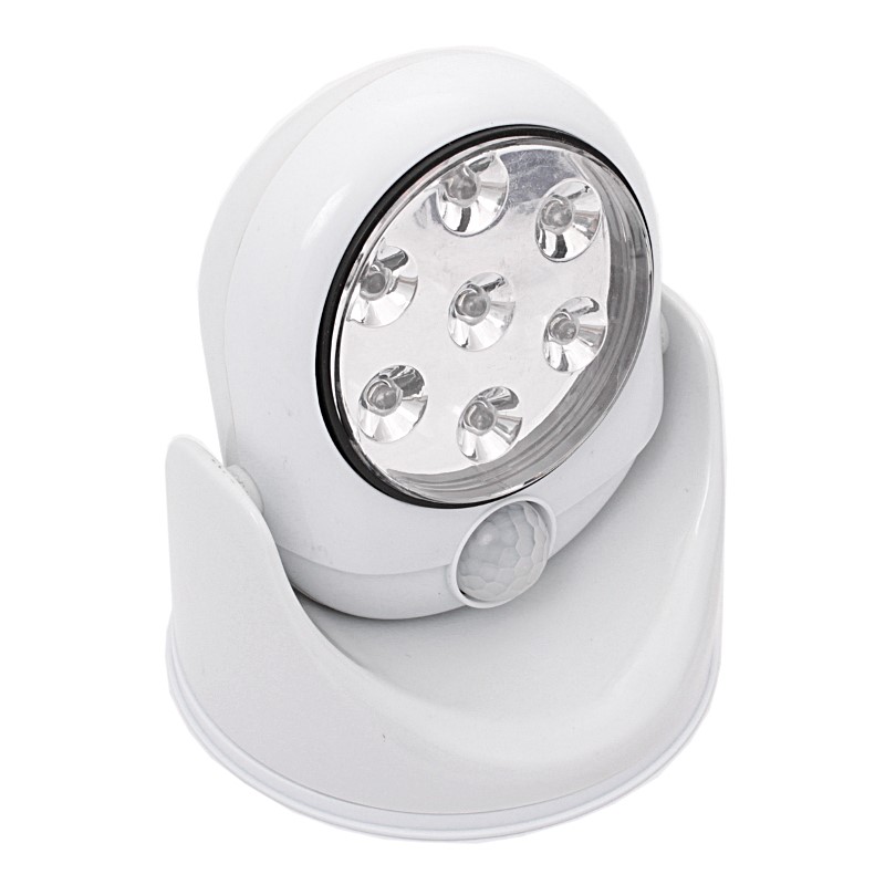 Lampka z czujnikiem ruchu 7 LED  obracana 360° bat