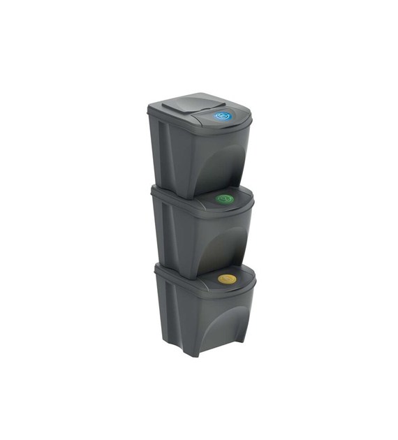 Kosz do segregacji 25L 39x29x33 3szt pion