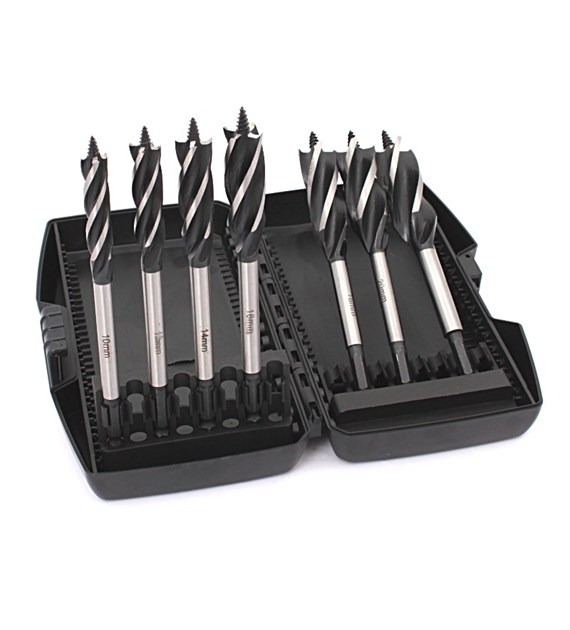 Wiertła świdry do drewna Hawker uchw 1/4” kpl 7szt