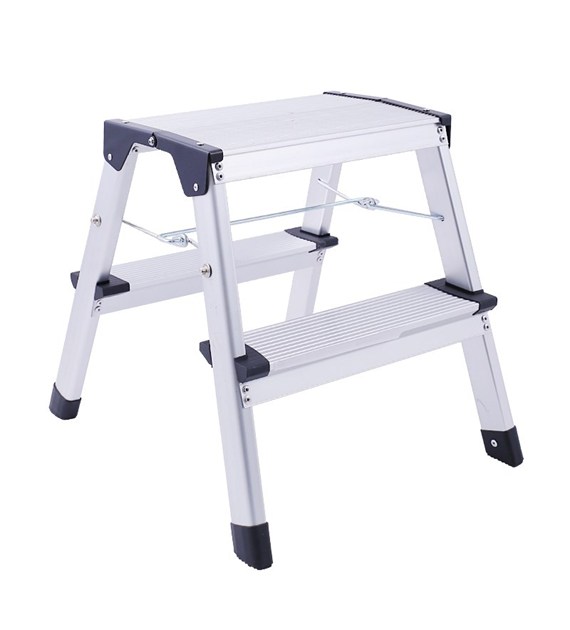 Drabina alu podest +1 stopnie 2x2 150kg wysok 41cm