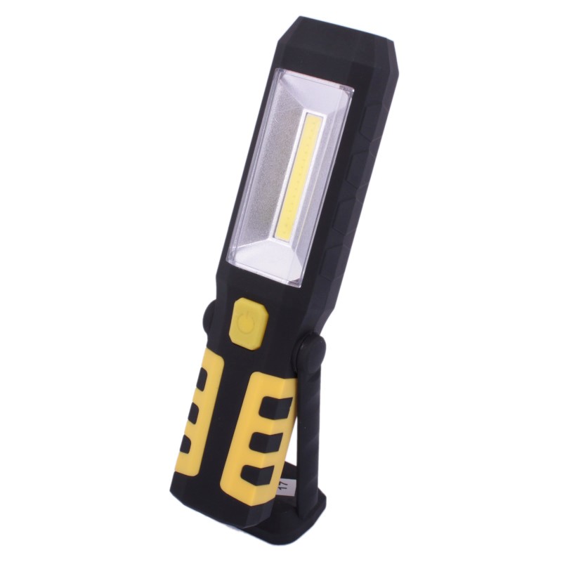 Lampa latarka warsztatowa COB LED 3w1 AKU + USB