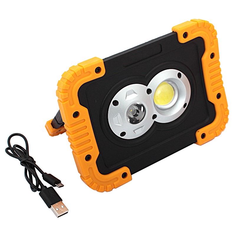 Lampa warsztatowa COB 10W + 5W LED USB 4400mAh