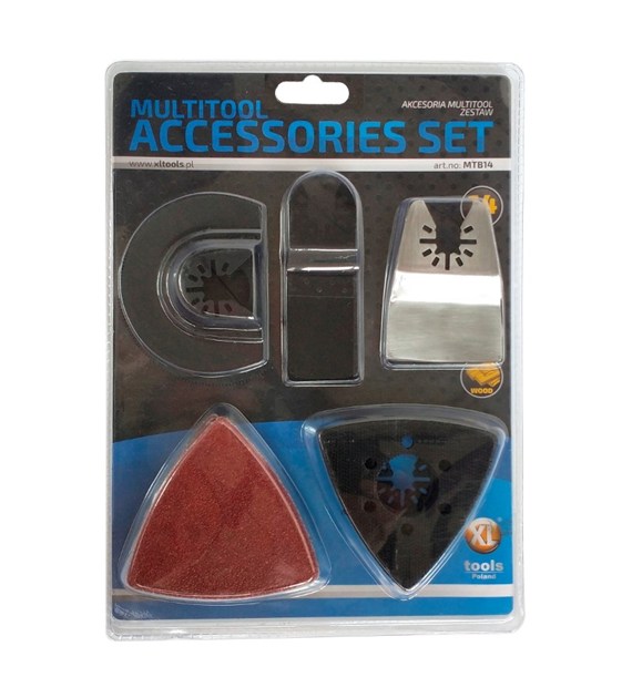 Brzeszczot multitool zestaw drewno i plastik 14szt