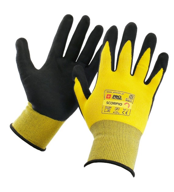 Rękawice SCORPIO  8 nitryl spandex zawieszka