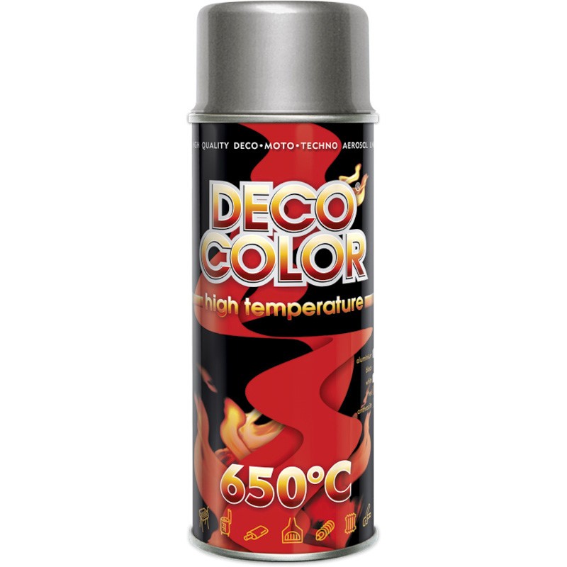 Lakier spray Deco 400ml żaroodporny aluminium