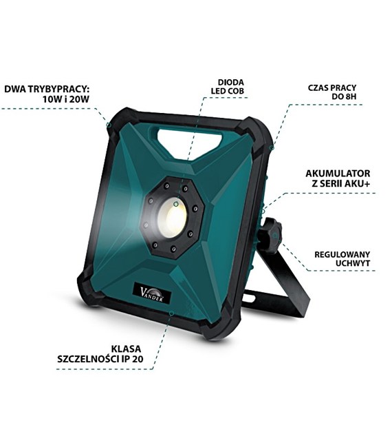 Lampa LED Vander 18V VANDER AKU+