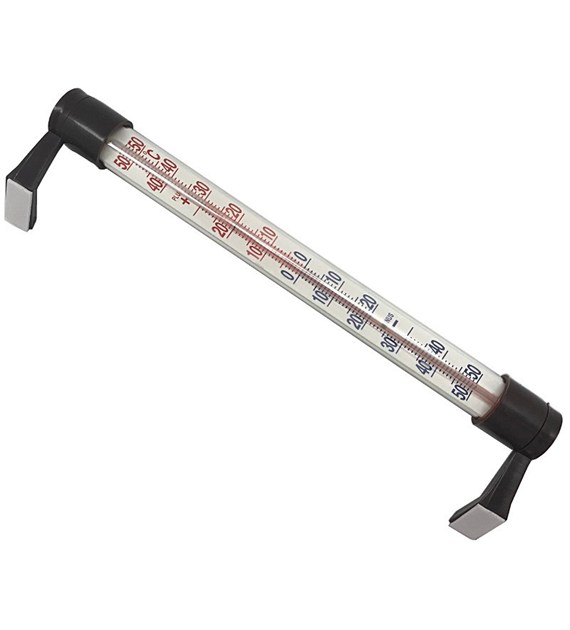 Termometr zaokienny PCV szklany 21cm brązowy