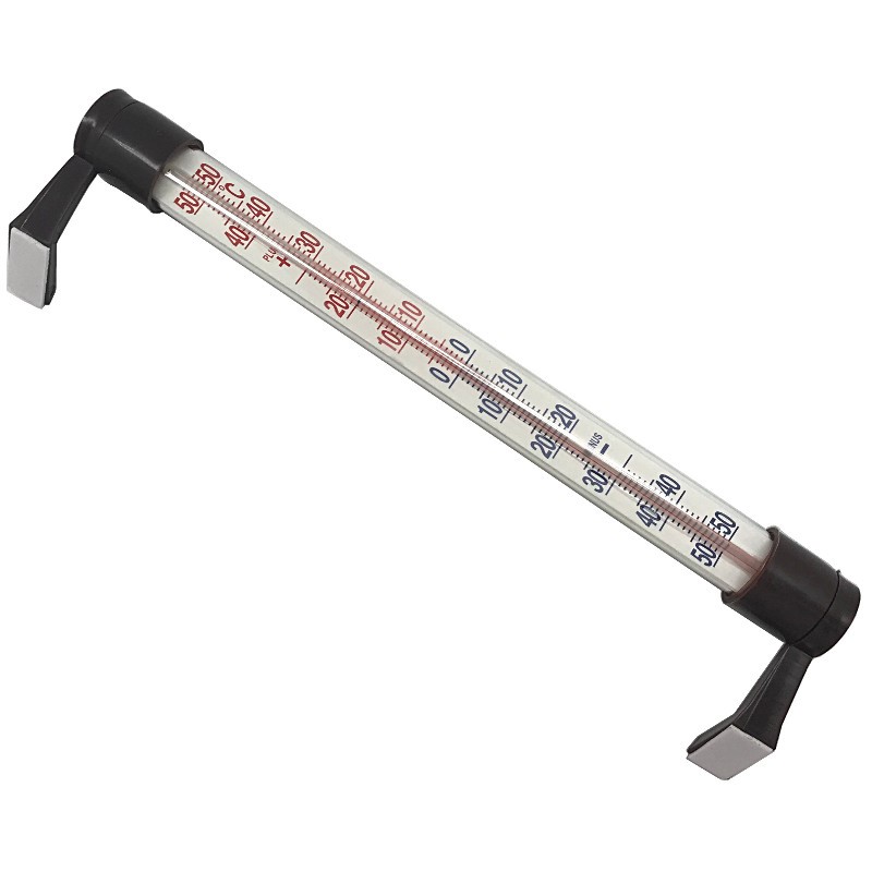 Termometr zaokienny PCV szklany 21cm brązowy