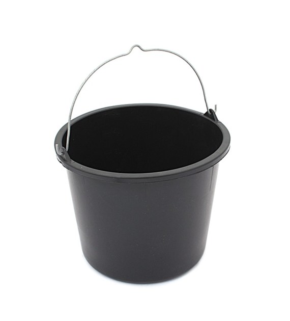 Wiadro czarne plastikowe XL  5 L  z lejkiem
