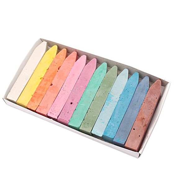 Kreda kwadratowa kolorowa 12 lasek 12/84mm