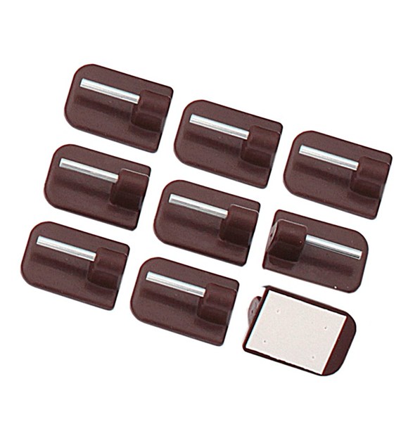 Hak do zazdrostek samoprzylepny brązowy (100szt)