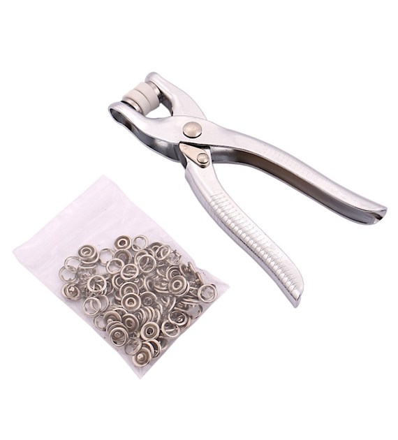 Szczypce do montażu nap, zatrzasków + 100szt