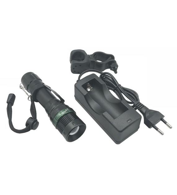 Lampka rowerowa CREE alu SniperShot, akku