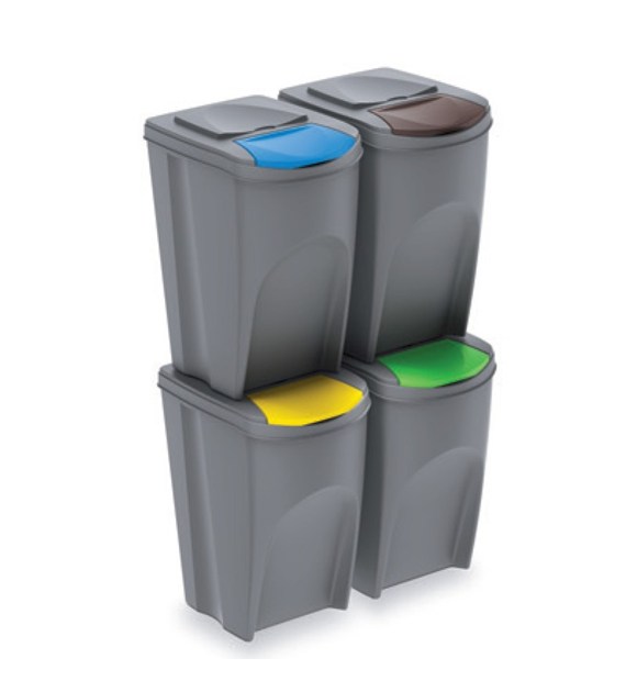 Kosz do segregacji 35L 4szt pion