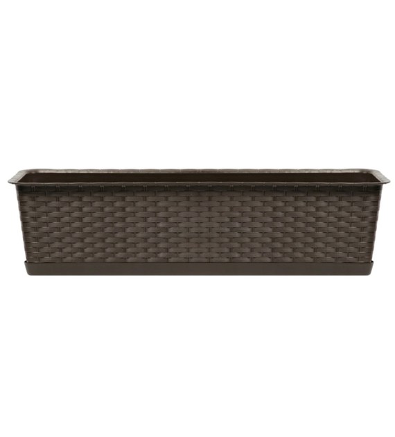 Skrzynka balkonowa RATOLLA 50cm brąz