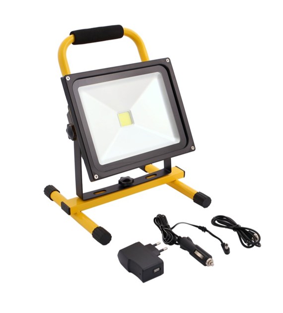 Naświetlacz LED COB przenośny ładowalny 30W PRO+